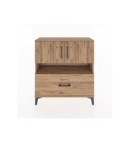 Arges Şifonyer 3 Raflı Tek Çekmeceli 2 Kapaklı 88x30x96 Çam-Çam