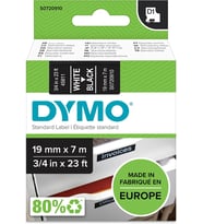 Dymo S0720910, D1 Yedek Şerit (19 Mm X 7 Mt), Siyah/Beyaz (45811)
