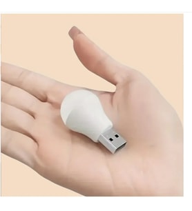 Mini USB Ampul Led Işık-Powerbank Uyumlu,Ev-Ofis Çalışma Masası Işığı-Gece Lambası Beyaz Işık