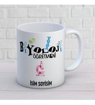 Kişiye Özel Biyoloji Öğretmeni Baskılı Kupa, DNA Mikroskop Temalı İsimli Öğretmenler Günü Hediyesi