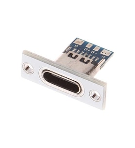 USB 3.1 Type C Panel Montaj Dişi Soket 4 Pin Smd Lehimlenebilir Padler Konnektör Telefon Şarj Board
