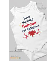 Beni yavaşça halama ver bakalım Sıfır Kollu Bebek Zıbını %100 Pamuk
