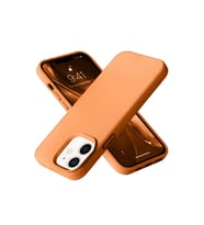 Apple İphone 12 Kılıf Nano İçi Kadife Silikon - Turuncu