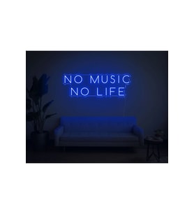 NO MUSİC NO LIFE Yazılı Neon Tabela