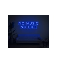 NO MUSİC NO LIFE Yazılı Neon Tabela