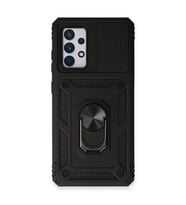 Samsung Galaxy A53 5g Kılıf Pars Lens Yüzüklü Silikon - Siyah