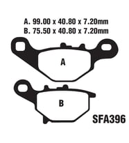 ÖN FREN DİSK BALATASI SFA396 SUZUKİ AN 125(1995-2000) - ADDRESS 110(2015-2016)