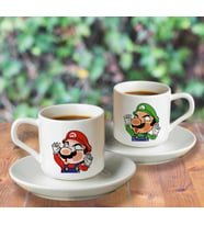 Süper Mario Luigi Tasarımlı İkili Türk Kahvesi Fincanı Seti