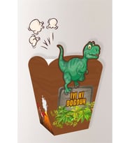 Dinozor Konsepti Popcorn Kutusu (mısır) 8'li