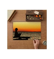 Yoğa Yapan Kadın- Akşam Yogası Tasarımı 240 parça Ahşap Puzzle Ahşap Kutuda MP00007