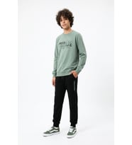 Erkek Çocuk Eşofman Takımı -2 İplik (Sweatshirt+Pantolon) 6-16 Yaş 12771SMP MODANINO