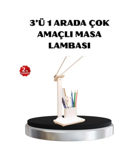 Mey İthalat® Kalemlik ve Telefon Standlı Masa Lambası – Kısılabilir LED Işık, Göz Dostu Tasarım