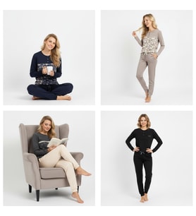 Kadın Pamuklu 4 Adet 2'li Pijama Takımı BB2221
