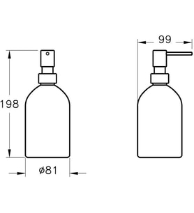 Vitra Origin A4489134 Sıvı Sabunluk, Fırçalı Nikel