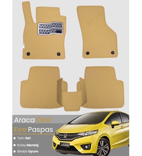 HONDA JAZZ HATCHBACK (2012-2014) Uyumlu EVA Paspas Tam Set–Araca Özel,Kolay Montaj