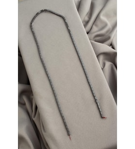 Hematit Doğal Taş Mat Gri Dikdörtgen Kesim 2x4mm Dizi [AA]
