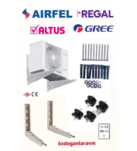 Altus Beko Demirdöküm Vestel  12000 Btu 18000 Btu Dış Ünite Konsol Klima 50 Cm Ayak +Titreşim Takozu +Vida Dubel