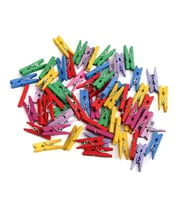 100lü Renkli Ahşap Mandal Seti 2.5 cm