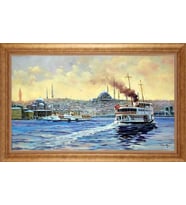 ALTIN ÇERÇEVELİ PASPARTULU TABLO CR1425