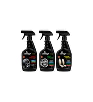 Ebrayn Profesyonel 3'lü Oto Bakım Seti - Lastik Parlatıcı + Jant Temizleyici + Döşeme Temizleyici (3x500 ml)