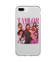 Iphone 7 Plus / 8 Plus Uyumlu Taylor Swift Desenli Şeffaf Telefon Kılıfı