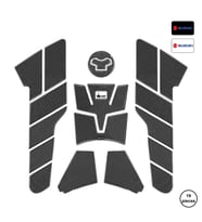 Grippatch Suzuki V-STROM 1050 2025 ile Uyumlu Kaydırmaz 6D Karbon 19 Parça Tank Pad Seti GC55