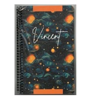 GIPTA VINCENT SPİRALLİ PRESSBOARD (KARTON) KAPAK 13x21 80YP. ÇİZGİLİ DEFTER - 7711
