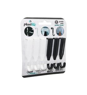 6PCS - TEK KOLLU   ÇOK AMAÇLI - TAK ÇIKAR  PRATİK PLASTİK ASKI GO-53-vice 01122