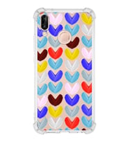 PrintiFy Huawei Mate 20 Lite Uyumlu Water Color 1 Baskılı Şeffaf Köşe Korumalı Antişok Kılıf