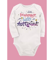 Organik Baskılı Pamuklu Unisex Bebek Body UZUNE141