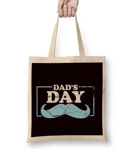 Dad´s Day Fatherhood Day Father Papa Poppa Stepdad Daddy Bez Çanta Uzun Saplı