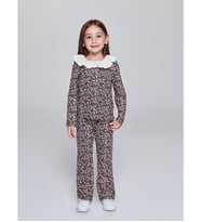 LCW Kids Pembe Beli Lastikli İspanyol Paça Kız Çocuk Tayt
