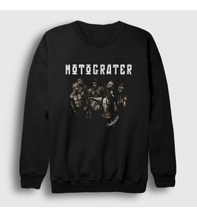 Presmono Unisex Siyah Band Motograter Sweatshirt 531570tt