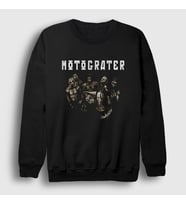 Presmono Unisex Siyah Band Motograter Sweatshirt 531570tt