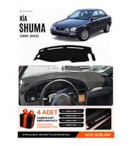 KİA SHUMA (1995-2003) Uyumlu Torpido Örtüsü Torpido Kılıfı - Siyah