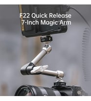 F22 Quick Release 7 Inch 360° Çift Ball Head Metal Extension Magic Arm Gri - 2974B