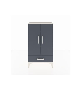 Arges Komodin 3 Raflı Tek Çekmeceli 2 Kapaklı 60x30x106 Aytaşı-Antrasit
