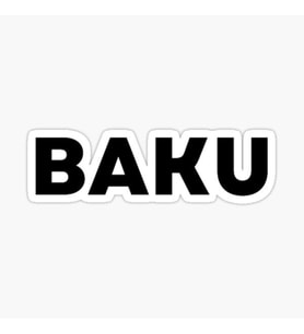 Azerbaijan Bakü 18 Cm Araba Arka Cam Sticker MD4