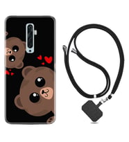 Oppo Reno 2Z 4 Lite 4 Pro 5 6 7 A31 Kılıf Boyun Askılı Silikon Love Animals 1780