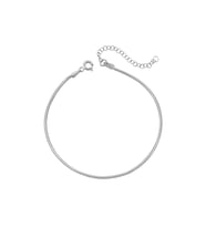 Yılan Model Bileklik Unisex 1,2 Mm Ince Yuvarlak  Gümüş Zincir Bileklik