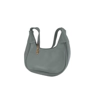 Suni Deri Fermuarlı 13*23 Cm Kadın EL Çantası B100004 (Gri)