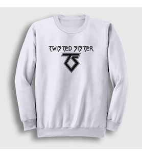 Presmono Unisex Beyaz Logo V3 Twisted Sister Sweatshirt 180159tt (Beyaz)