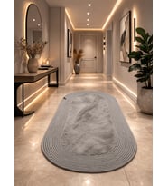 YÜNTEKS Rabbit Soft Hasır Dekoratif Halı / Oval / Modern / Şık /Lüx /Dekoratif