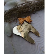 Diş Çıkartma  Gold renginde Magnet Nikah Şekeri - Nişan Şekeri - Söz Şekeri - Düğün Magnet - Nişan Magnet - Söz Magnet - Yenidoğan Magnet - Doğum Magnet - Yaş Magnet 7cm