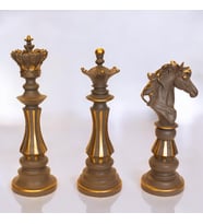 ÜÇLÜ SATRANÇ BİBLO TAKIM C 0138 (Ekru)