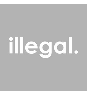 İllegal Araba Sticker siyah 15x5 CM (Beyaz)