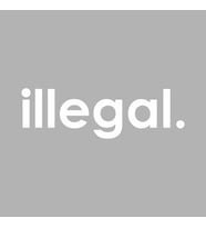 İllegal Araba Sticker siyah 15x5 CM (Beyaz)