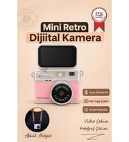Torima Mini Dijital Kamera 2K Flip Ekranlı Selfie Video Vlog Kamerası CMR49 Pembe