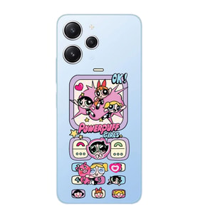 Xiaomi Redmi 12 Uyumlu Uyumlu Powerpuff Girls Tasarımlı Şeffaf Telefon Kılıfı
