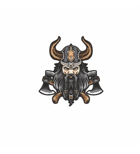Öfkeli Viking Sticker 10x10 cmRenkli Sticker